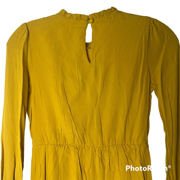 GB Girls Mustard Yellow Long Sleeve Dress Size Medium - Picture 7 of 12